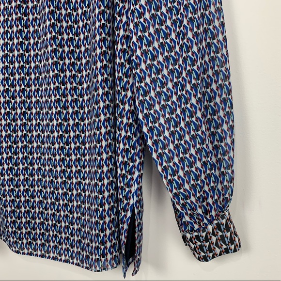 NWT Reiss Tatiana Diamond Print Blouse - Picture 5 of 5